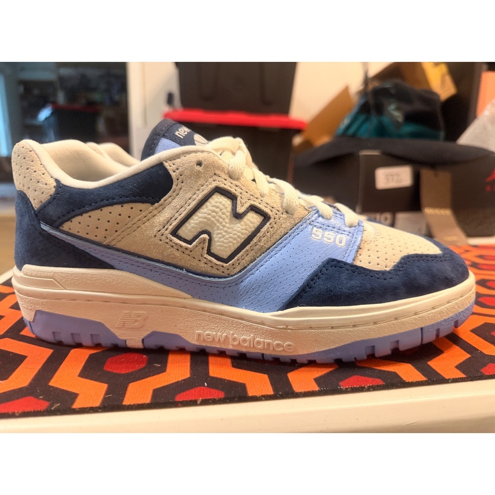 New Balance 550 Navy University Blue White Sneakers BB550FLA Mens 8 Womens 9.5